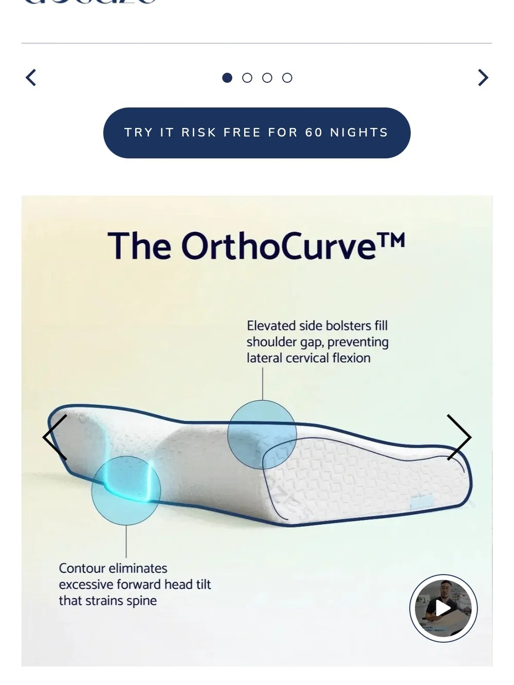 Dosaze Original Contoured Orthopedic Pillow